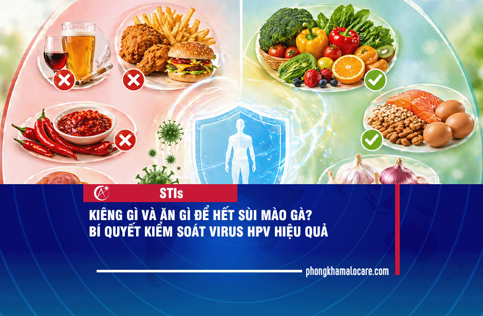 Kiêng gì và ăn gì để hết sùi mào gà? Bí quyết kiểm soát virus HPV hiệu quả
